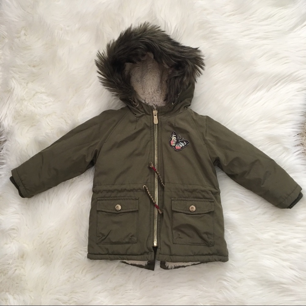 Baby girls hooded parka